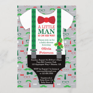 Little Man Baby Shower Einladung, Weihnachten Einladung