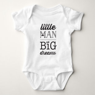 Little Man Big Dreams Classic Boy Baby T - Shirt