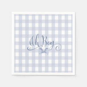 Little Man Blue Bogen Krawatte Babydusche Serviette