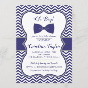 Little Man Bow Krawatte Baby Shower Einladungskart Einladung