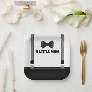 Little Man Bow Krawatte Themed Baby Dusche Pappteller
