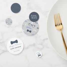 Little Man Confetti, Navy Blue, Grau Konfetti