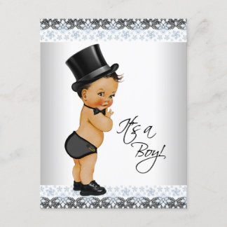 Little Man Ethnic Baby Boy Dusche Einladung