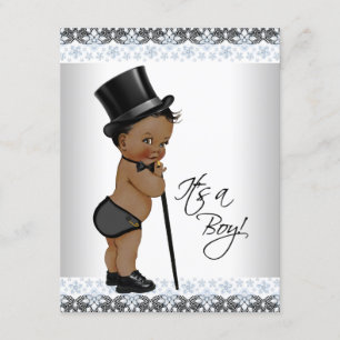 Little Man Ethnic Boy Baby Dusche Einladung