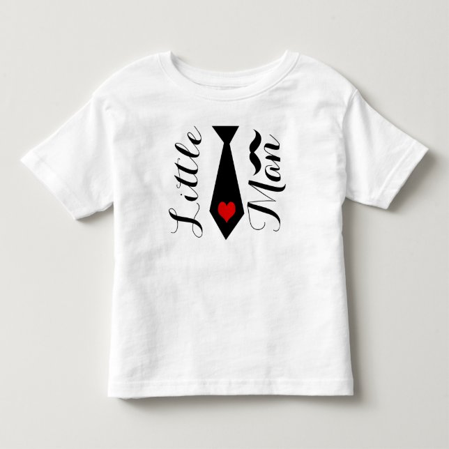 Little Man Krawatte and Heart Long Sleeve T - Shir Kleinkind T-shirt (Vorderseite)