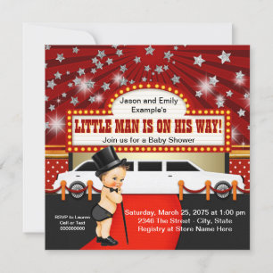 Little Man Limousine Movie Star Kinderdusche Einladung