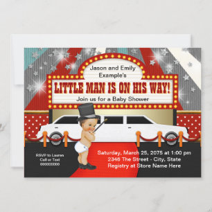 Little Man Limousine Movie Star Kinderdusche Einladung