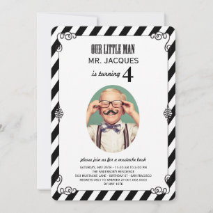 Little Man Mustache Bash Boy Geburtstagsparty Einl Einladung