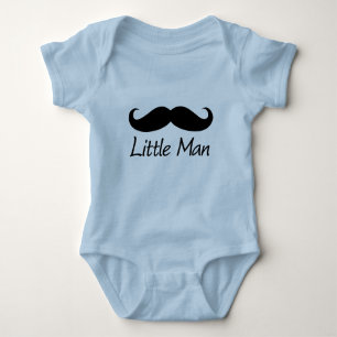 Little Man Mustache Boys Baby Strampler
