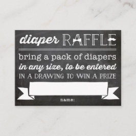 Little Man Mustache Chalkboard Diaper Raffekarte Begleitkarte
