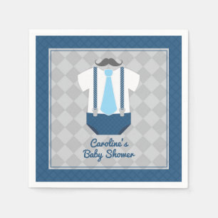 Little Man Mustache Krawatte Suspenders Baby Dusch Serviette