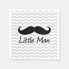Little Man Mustache Zickzack Niedliche Jungs Serviette