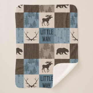 Little Man Rustic Minky Sherpa Blanket Sherpadecke