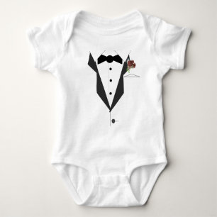 Little Man Tuxedo Baby Strampler