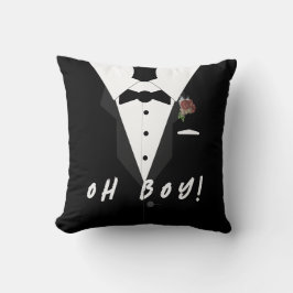 Little Man Tuxedo Throw Kissen