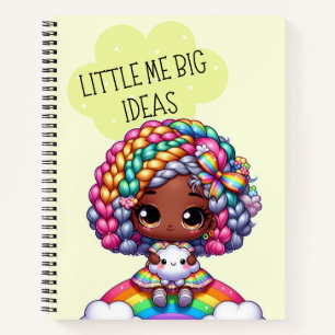 Little Me Big Ideas - Niedliches Chibi Girl Yellow Notizbuch