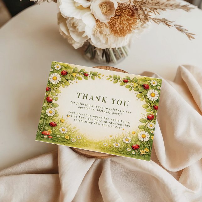 Little Meadow Lady Turns One Dankeskarte (Von Creator hochgeladen)