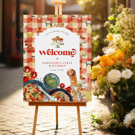 Little Meatball Holy Ravioli Birthday Welcome Sign