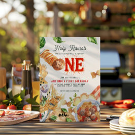 Little Meatball | Holy Ravioli First Birthday Einladung