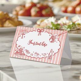 Little Meatball Italian Pasta Birthday Food Tent Platzkarte