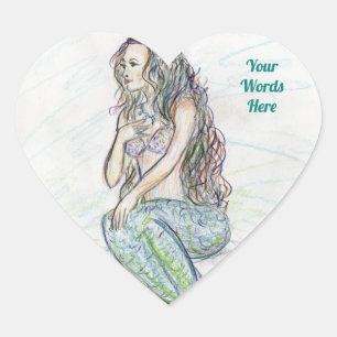 Little Mermaid auf Rock Art Custom Decal Stickers