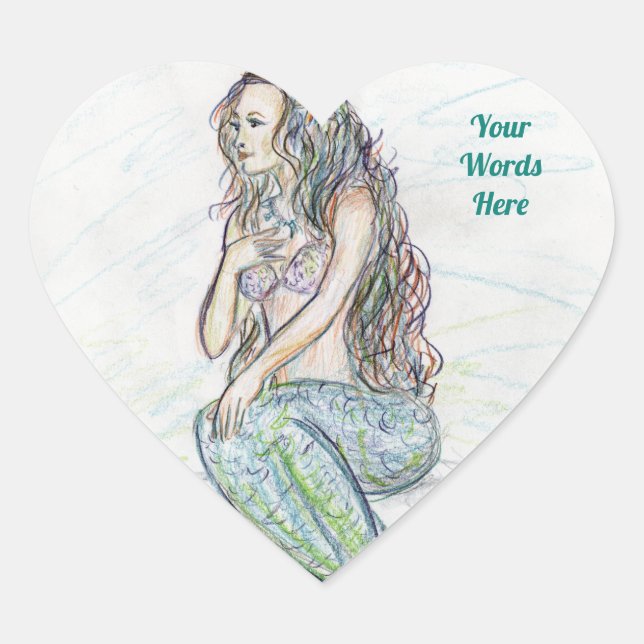 Little Mermaid auf Rock Art Custom Decal Stickers (Vorderseite)