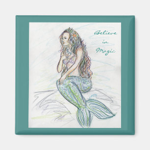 Little Mermaid auf Rock Custom Kühlschrankmagnets Magnet