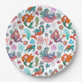 Little Mermaid Birthday Paper Napkin Pappteller
