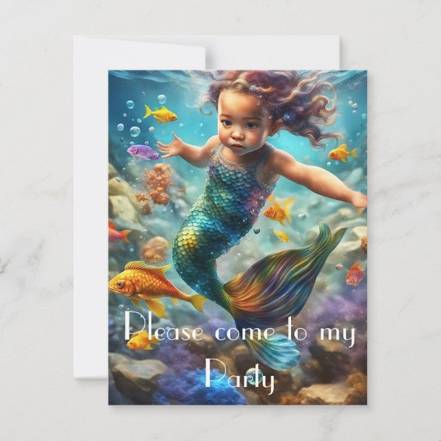 Little Mermaid Einladung (Vorderseite)