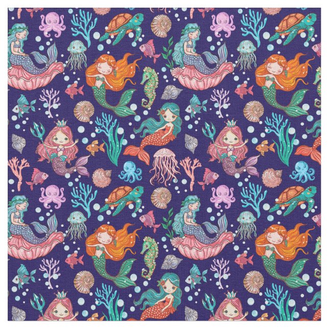 Little Mermaid Fabric Stoff (Nahaufnahme)