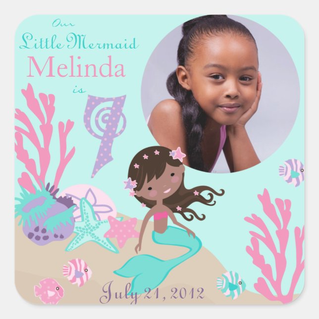 Little Mermaid Foto Sticker OM 7 (Vorderseite)