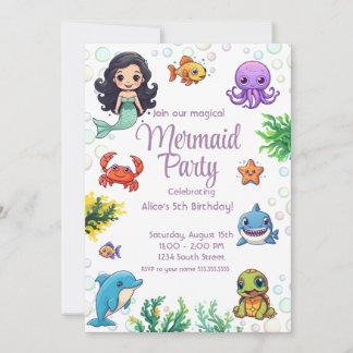 Little Mermaid Magical Birthday Einladung Party