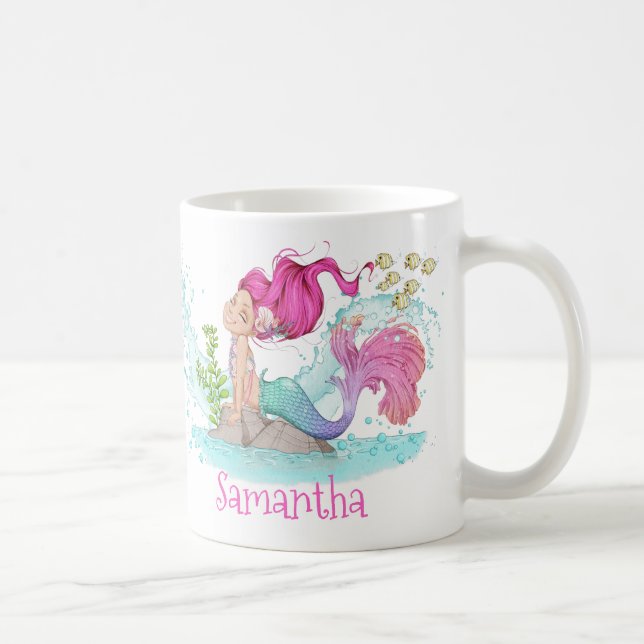 Little Mermaid Watercolor Kaffeetasse (Rechts)