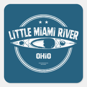 Little Miami River Ohio Kayaking Quadratischer Aufkleber
