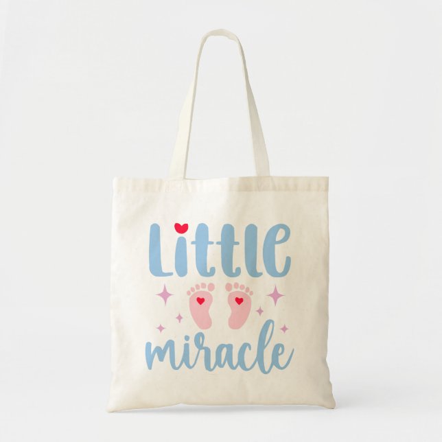 "Little Miracle" Baby Quotes Tragetasche (Vorne)
