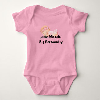 👶 "Little Miracle, Big Personalities" Kinderjunge Baby Strampler