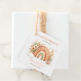 Little Miracle Boho Rainbow Baby Shower  Geschenkanhänger