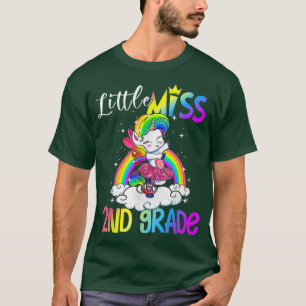 Little Miss 2nd Grade Unicorn Rainbow Back To Scho T-Shirt