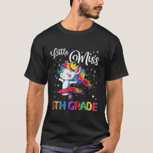 Little Miss 5th Grad Einhorn Magischer erster Tag T-Shirt