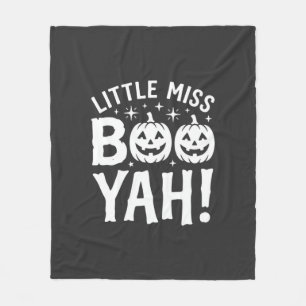 Little Miss Booyah Halloween-Kürbisdesign_1 Fleecedecke