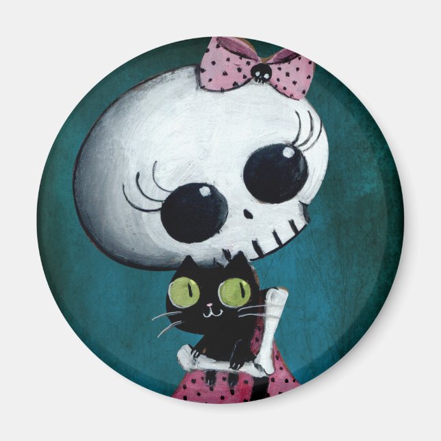 Little Miss Death - Halloween Beauty Magnet (Vorne)