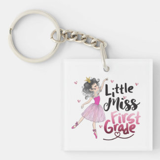 Little Miss First Grade Keychain – Back to School Schlüsselanhänger