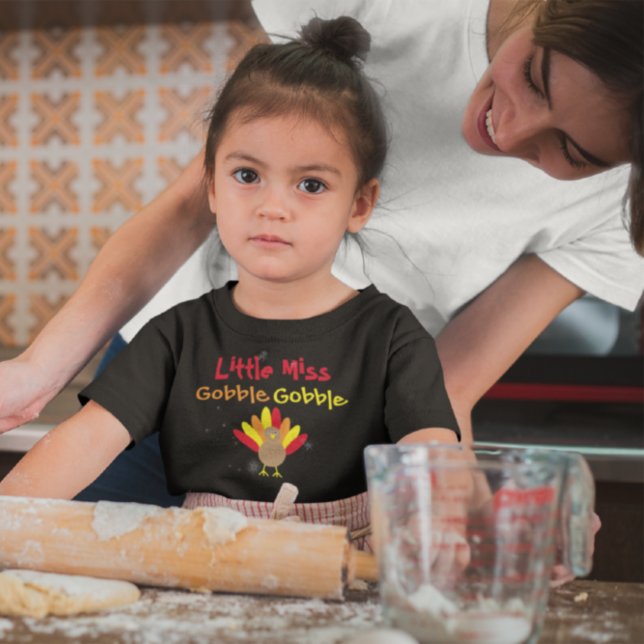 Little Miss Gobble Gobble Baby T-shirt (Von Creator hochgeladen)