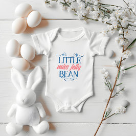 Little Miss Jelly Bean Typografy Baby Girl Baby Strampler