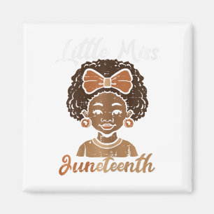 Little Miss Juneteenth Black Afro Girl Kleinkind G Magnet