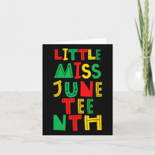 Little Miss Juneteenth Black Girl Magic Kleinkind  Karte