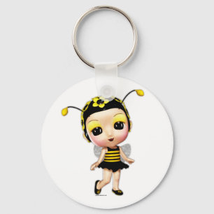 Little Miss Lady Bumblebee Keyring Schlüsselanhänger