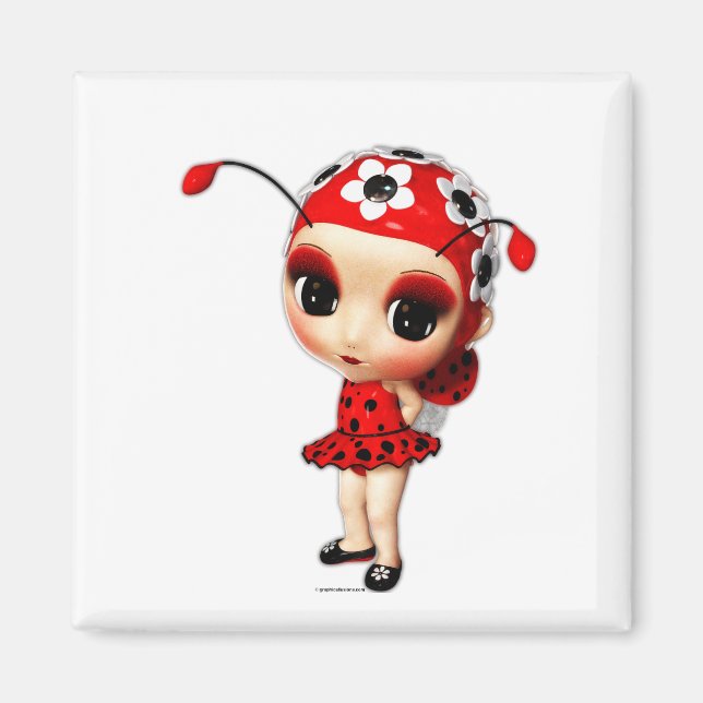 Little Miss Ladybug Magnet (Vorne)