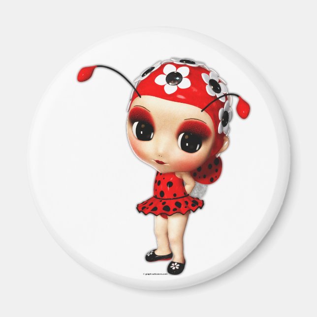Little Miss Ladybug Magnet (Vorne)