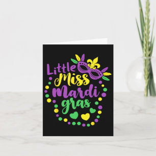Little Miss Mardi Gras Funny Mardi Gras 2024 Kinde Karte